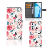 OnePlus 9 Hoesje Butterfly Roses - thumbnail