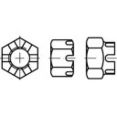 TOOLCRAFT 1065065 Kroonmoeren M8 DIN 935 RVS A4 25 stuk(s)