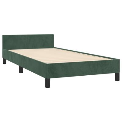 Bedframe zonder matras 90x190 cm fluweel donkergroen - thumbnail