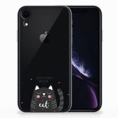 Apple iPhone Xr Telefoonhoesje met Naam Cat Good Day Apple iPhone Xr Telefoonhoesje met Naam Cat Good Day