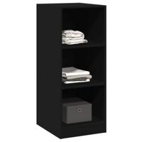 Kledingkast 48x41x102 cm bewerkt hout zwart - thumbnail