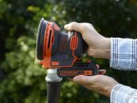 BLACK+DECKER BDCROS18 18V 1.5Ah Excentr. Schuurmachine | 1x 18V 1.5Ah accu + 400mA Lader | 1x schuurgaas | Stofopvangzak | In opbergtas - BDCROS18-QW - thumbnail