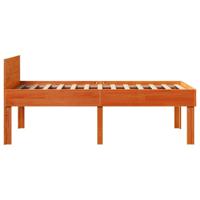 Bedframe zonder matras massief grenenhout wasbruin 75x190 cm - thumbnail