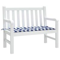 VidaXL Tuinbankkussen gestreept 120x50x3 cm oxford stof wit en blauw - thumbnail