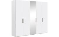 Goossens Kledingkast Easy Storage Ddk, Kledingkast 253 cm breed, 220 cm hoog, 4x draaideur en 1x spiegel draaideur midden - thumbnail