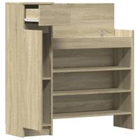 Schoenenkast 100,5x28x100 cm bewerkt hout sonoma eikenkleurig - thumbnail