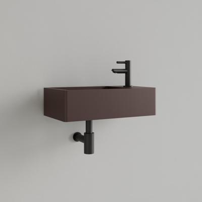 Fontein Gliss Design Freya Solid Marble 40x22x10 cm Met Kraangat Rechts Mat Choco Bruin Gliss Design Fontein Gliss Design Freya Solid Marble 40x22x10 cm Met Kraangat Rechts Mat Choco Bruin Gliss Design