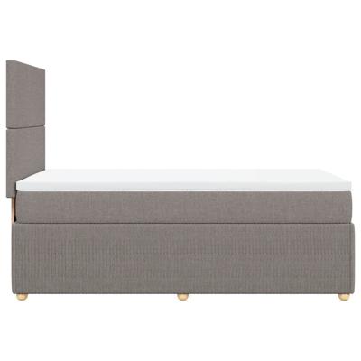 Boxspring met matras stof taupe 90x190 cm