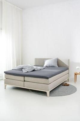 Auping Organic Jersey Hoeslaken Topper cool grey