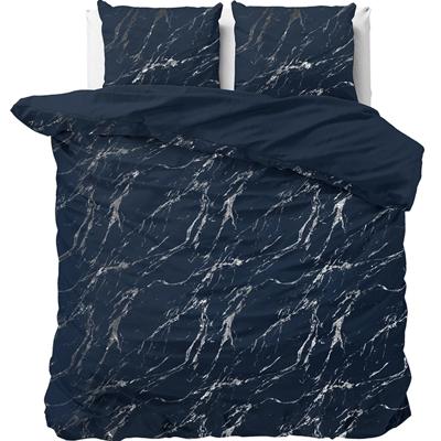 Sleeptime - Glamour Marble Dekbedovertrek - Micropercal - Blauw - 140 x 220