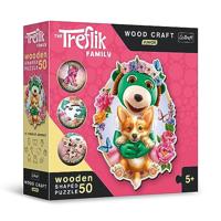 Trefl houten The Treflik familie junior puzzel - 50 stukjes - thumbnail