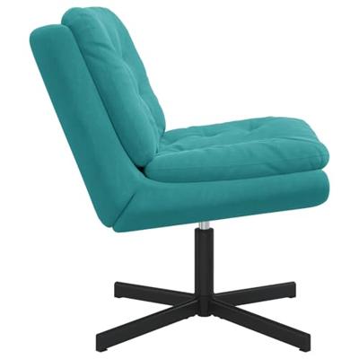Draaibare Relaxstoel Turquoise 63 x 75 x 76 cm Fluweel - thumbnail