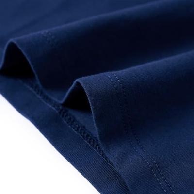 Kindershirt lange mouwen hert van pailletten 92 marineblauw