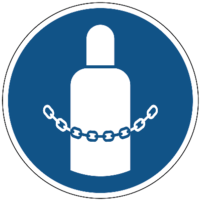 Gasflessen opslag gebods- Ø 150 mm - Sticker