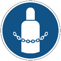 Gasflessen opslag gebods- Ø 150 mm - Sticker - thumbnail