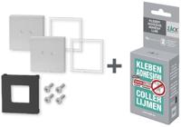 ZACK Carvo montageset voor verlijming geschikt voor 2 bevestigingspunten RVS - thumbnail