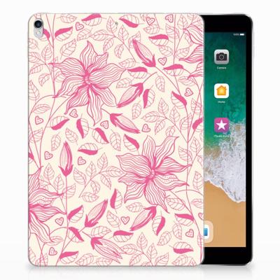 Apple iPad Pro 10.5 Siliconen Hoesje Pink Flowers Apple iPad Pro 10.5 Siliconen Hoesje Pink Flowers
