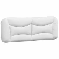 Bed met matras kunstleer wit en zwart 140x200 cm - thumbnail