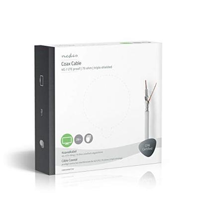 Coaxkabel | 4G / LTE-Bestendig | 25,0 m | Wit