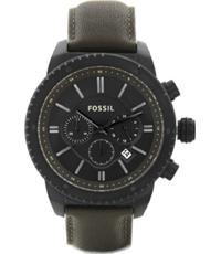 Horlogeband Fossil BQ1647 Leder Groen 22mm