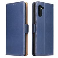 Voor Galaxy Note10 dermis textuur PU + TPU horizontale Flip lederen draagtas met houder & kaartsleuven & portemonnee (blauw) - thumbnail