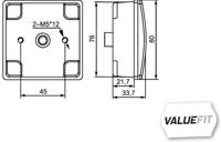 Mistachterlicht LED 12V 80x80mm 2NE357029041 - thumbnail