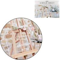 Ginger Ray welkomstbord bruiloft acryl 60 cm | 10 stuks - thumbnail