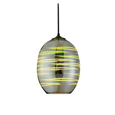LED Hanglamp Ovaal Chroomglas met 3D-effect - E27 Fitting