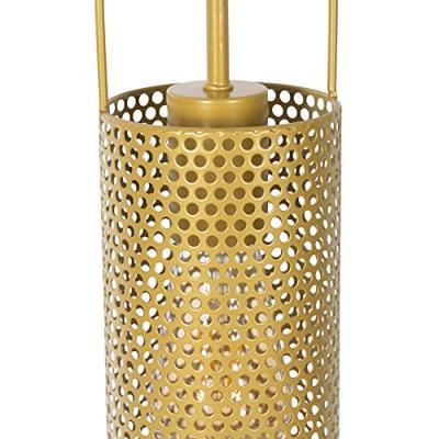 QAZQA Art deco hanglamp goud met amber glas 30 cm - Kevin