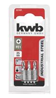 Schroefbit pozidrive Nr. 1 25 mm 1/4 inch 3 stuks kaart Eurofix - Eurofix - thumbnail