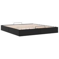 Bedframe zonder matras 160x200 cm kunstleer zwart - thumbnail
