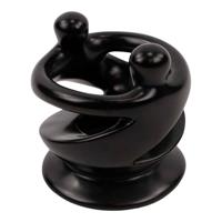 Abstracte Kaarshouder Zeepsteen Zwart - thumbnail