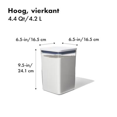 OXO Good Grips voorraadbus POP 2.0 - vierkant - 4,2 liter