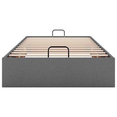 Bedframe zonder matras 80x200 cm stof donkergrijs