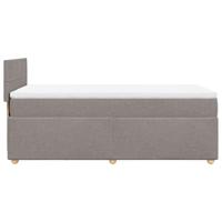 Boxspring met matras stof taupe 80x200 cm - thumbnail