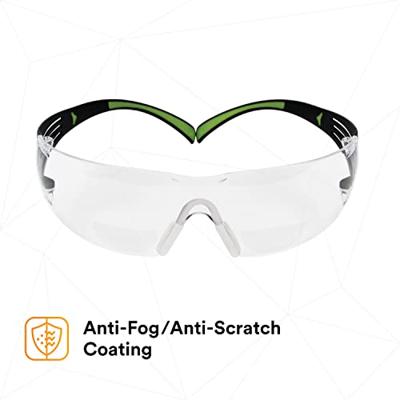 3M SecureFit SF420AF Veiligheidsbril Met anti-condens coating, Met anti-kras coating Groen, Zwart EN 166 DIN 166