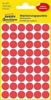 Avery-Zweckform 3141 Etiketten Ø 12 mm Papier Rood 270 stuk(s) Permanent hechtend Etiketten voor markeringspunten - thumbnail