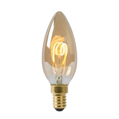 Lucide C35 - Filament lamp - Ø 3,5 cm - LED Dimb. - E14 - 1x3W 2200K - Amber Lucide C35 - Filament lamp - Ø 3,5 cm - LED Dimb. - E14 - 1x3W 2200K - Amber