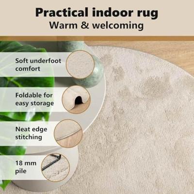 VidaXL Vloerkleden huarte beige 120 x 170 cm polyester VidaXL Vloerkleden huarte beige 120 x 170 cm polyester