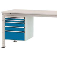 Manuflex ZB4864.5007 Behuizing onderbouw stationair, gebruiksh. 500 mm met 5 lades. Voor tafel diepte 1200 mm - thumbnail