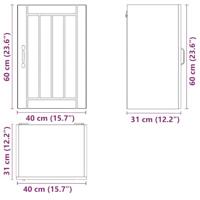 Keukenwandkast Lucca bewerkt hout grijs sonoma eikenkleur - thumbnail