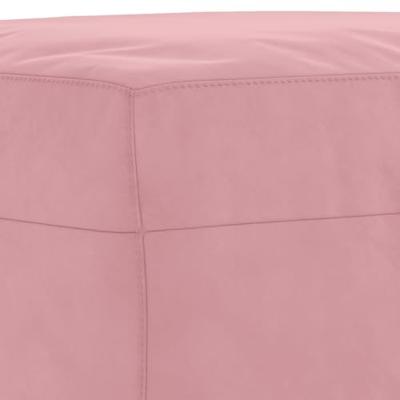 3-delige Loungeset met kussens fluweel roze