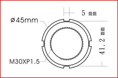 KS Tools 460.0610 1/2 DAF-sleufmoersleutel voor bevestiging van stuurstangen met 4 pennen, 52 mm