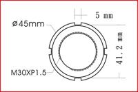 KS Tools 460.0610 1/2 DAF-sleufmoersleutel voor bevestiging van stuurstangen met 4 pennen, 52 mm - thumbnail