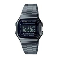 Casio A168WEGG-1BEF Zwart Zilverkleurig (Ø 36 mm) (Ø 38 mm) Heren horloge - thumbnail