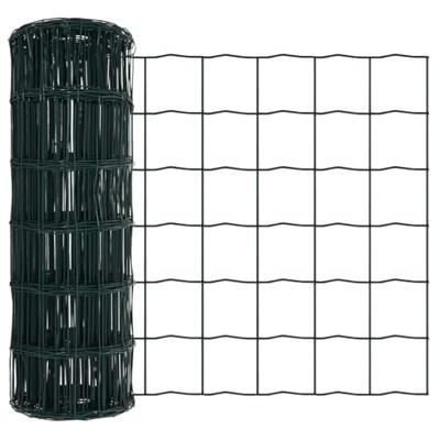 VidaXL Euro hek groen 0,6 x 10 m pvc-gecoat ijzer