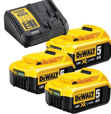 DeWalt DCB115P3 18V starterset (3x 5.0Ah accu) DCB184 + oplader DCB115