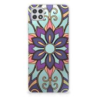 Samsung Galaxy A22 5G | TPU Case | Purple Flower - thumbnail