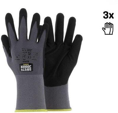 Safety Jogger veiligheidshandschoenen met maximale beweeglijkheid | 3 stuks | zwart | maat 9 - sw0306009