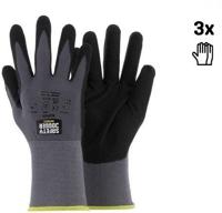 Safety Jogger veiligheidshandschoenen met maximale beweeglijkheid | 3 stuks | zwart | maat 9 - sw0306009 - thumbnail